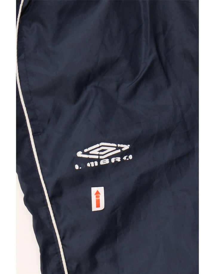 Umbro Mens Graphic Tracksuit Trousers Large  Navy Blue Polyester