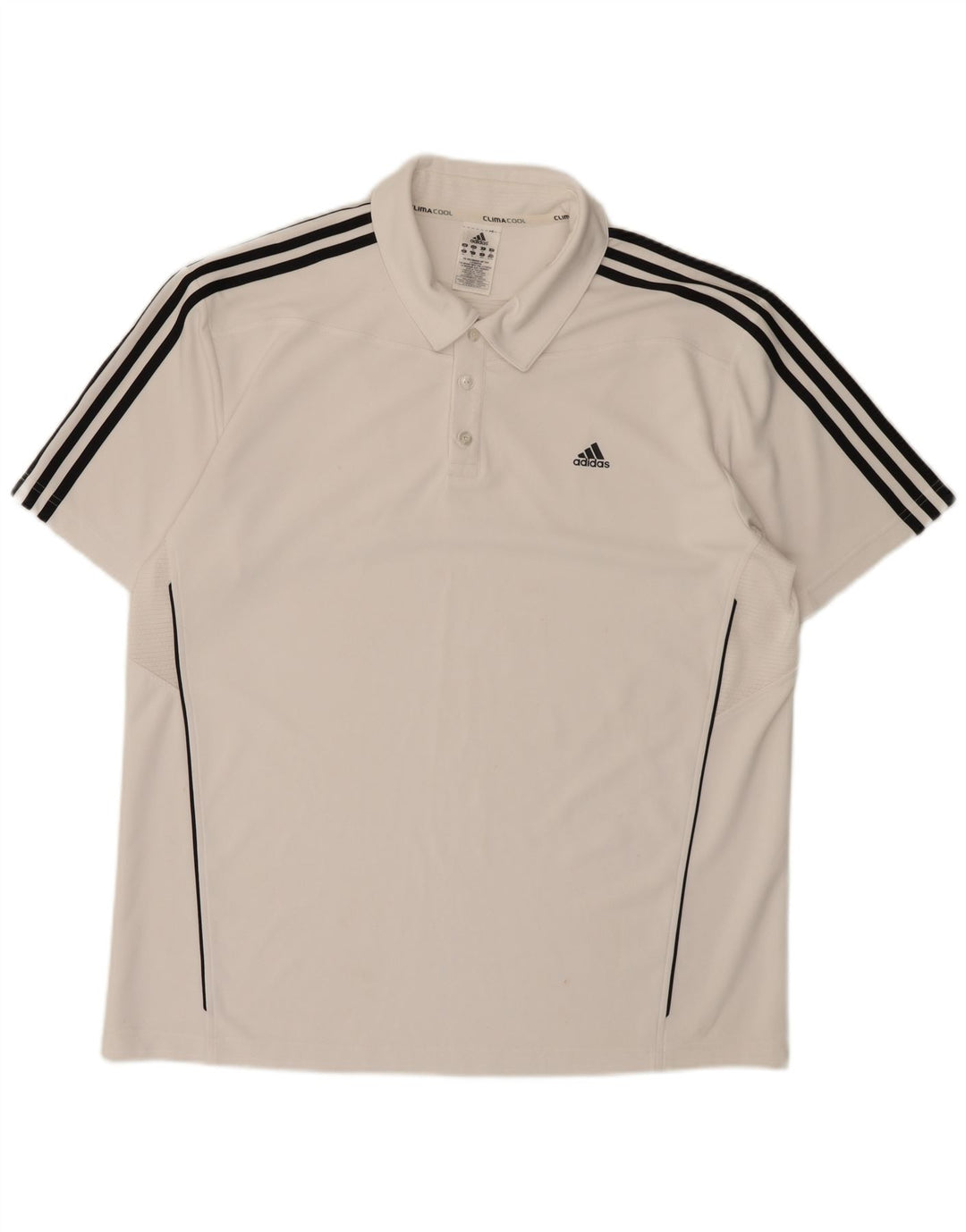 Adidas Mens Climacool Polo Shirt XL White Polyester