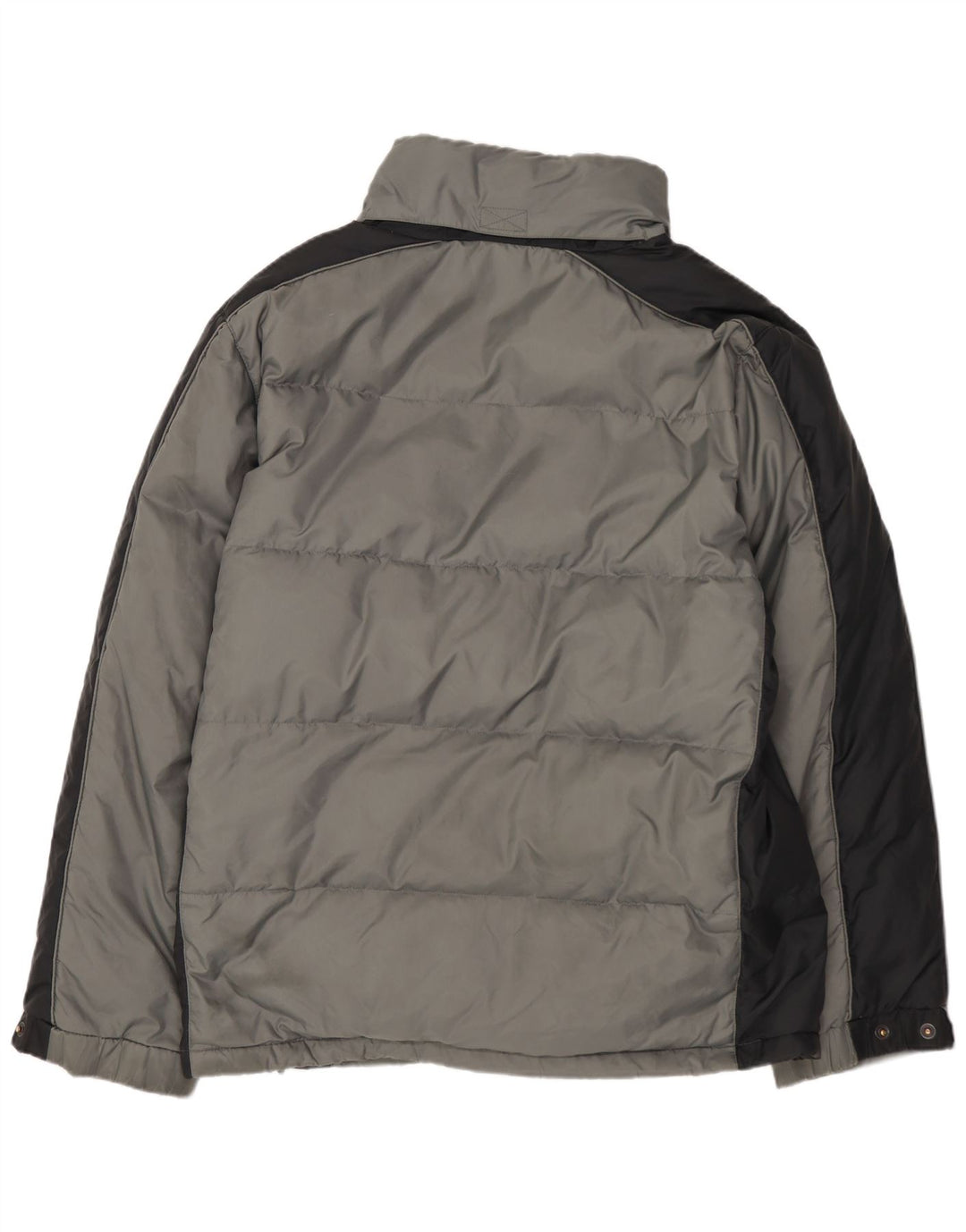 CHAMPION Mens Loose Fit Padded Jacket UK 36 Small Grey Colourblock