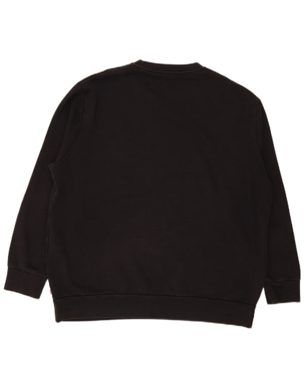 Levi's Mens Graphic Standard Fit Sweatshirt Jumper XL Black Cotton