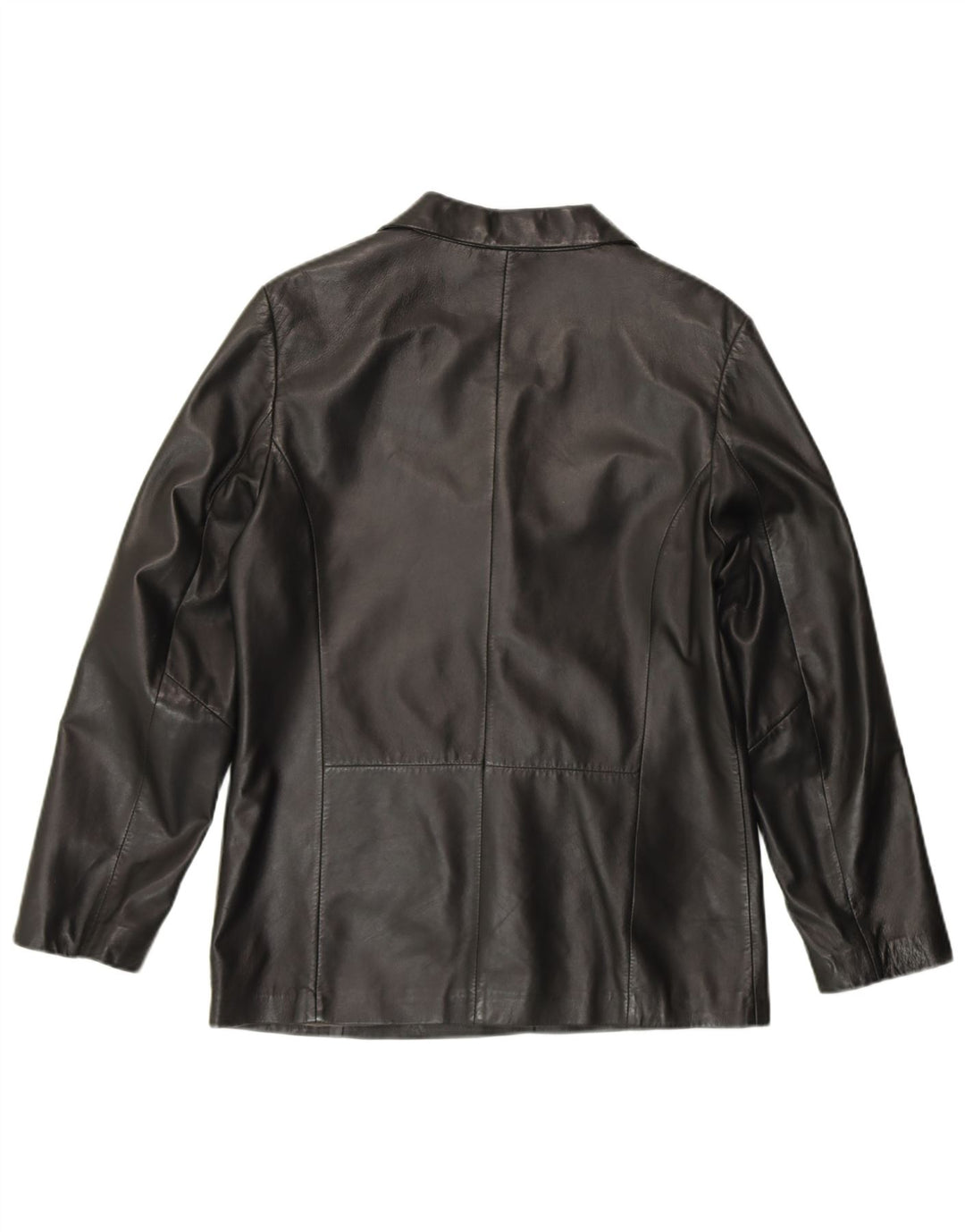 Pierre Cardin Womens 3 Button Blazer Jacket UK 14 Large Black Leather