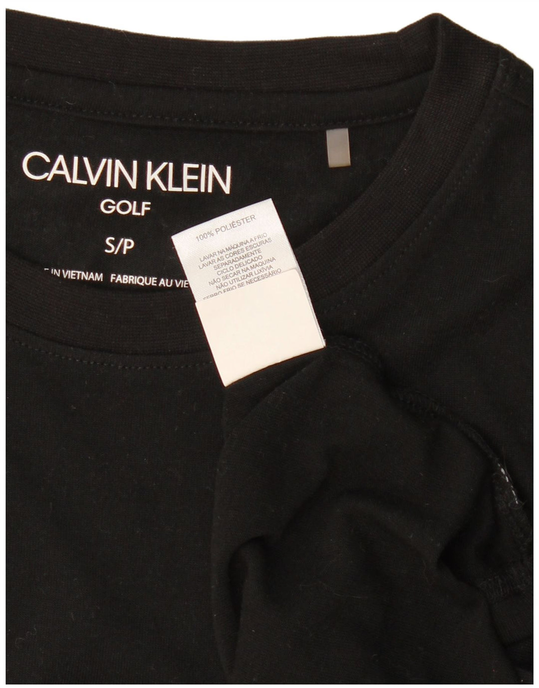 CALVIN KLEIN Mens Golf T-Shirt Top Small Black Polyester