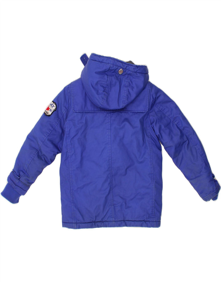 REPLAY Boys Hooded Duffle Jacket 9-10 Years Blue Cotton Vintage Replay and Second-Hand Replay from Messina Hembry 