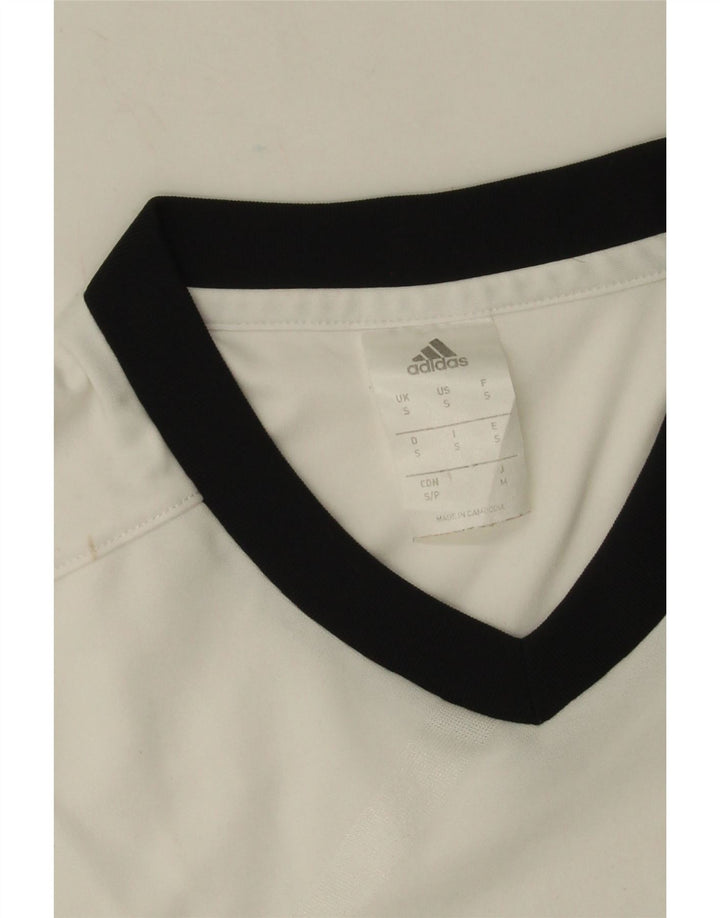 Adidas Mens Climalite T-Shirt Top Small White Polyester