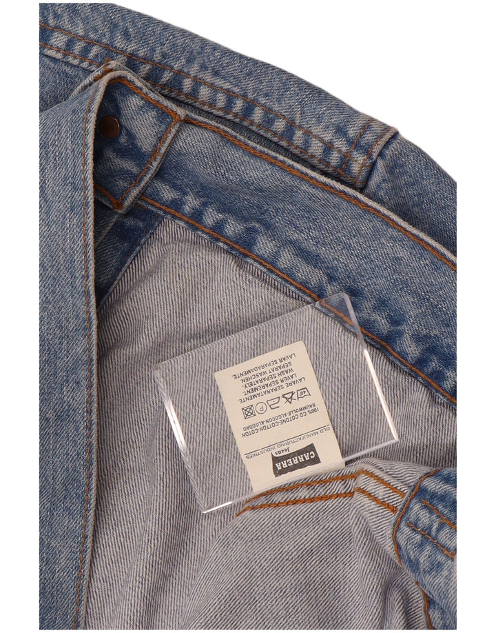 CARRERA Mens Denim Jacket UK 40 Large Blue Cotton