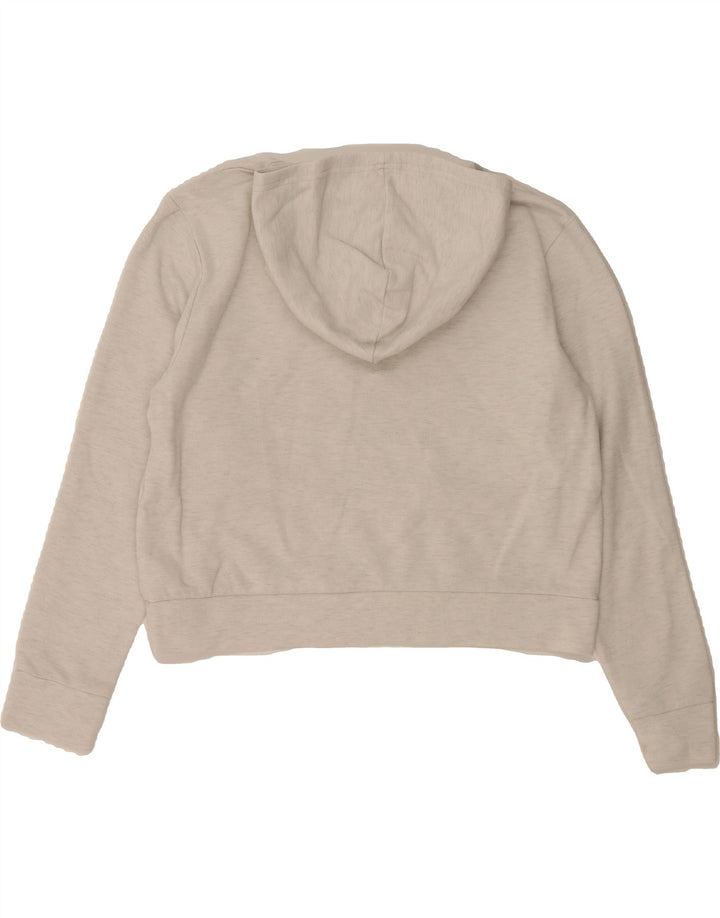 PUMA Womens Crop Hoodie Jumper UK 14 Medium Grey Vintage Puma and Second-Hand Puma from Messina Hembry 