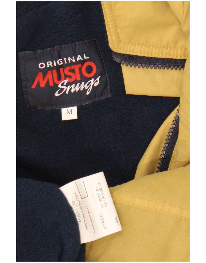 Musto Mens Graphic Bomber Jacket UK 38 Medium Yellow Polyester Nautical
