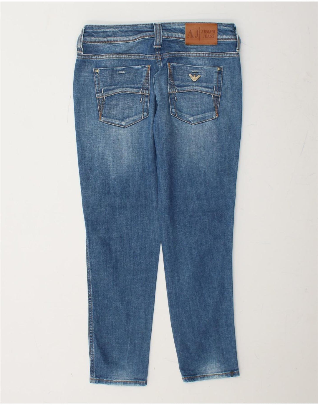 ARMANI Womens Slim Jeans W26 L26 Blue Cotton