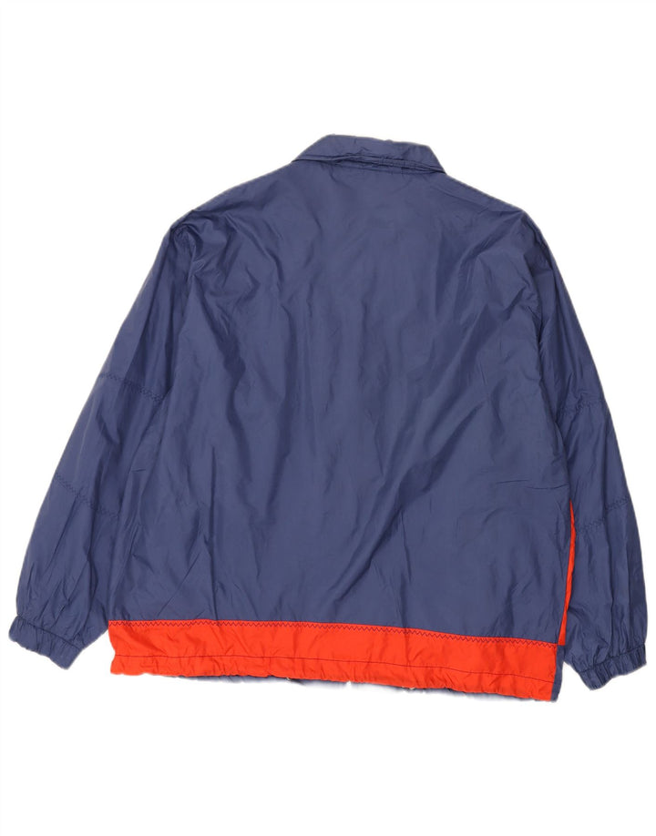 BRUGI Womens Windbreaker Jacket UK 20 2XL Blue Colourblock Polyamide