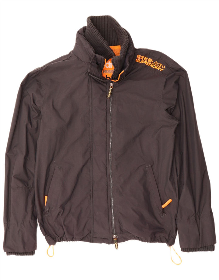 Superdry Mens The Windcheater Windbreaker Jacket UK 40 Large Grey Polyester