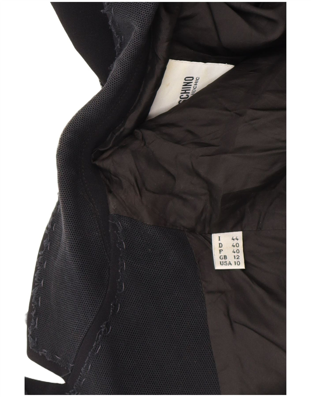 Moschino Womens Cheap and Chic Blazer Jacket UK 12 Medium Black Rayon