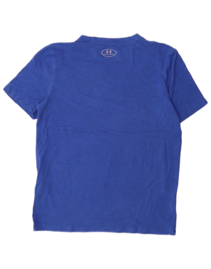 UNDER ARMOUR Girls loose T-Shirt Top 11-12 Years Large  Blue Cotton
