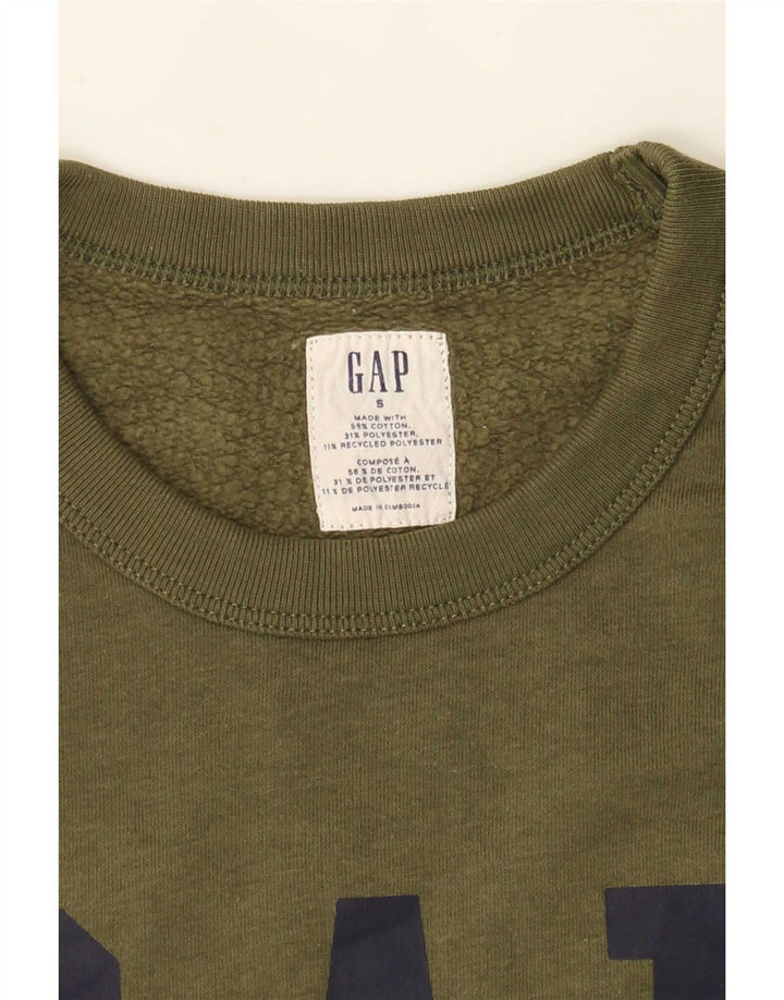 Gap Mens Graphic Sweatshirt Jumper Small Khaki Cotton