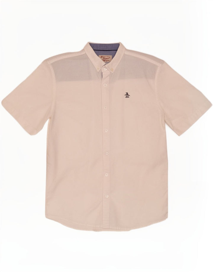Penguin Boys Short Sleeve Shirt 12-13 Years White