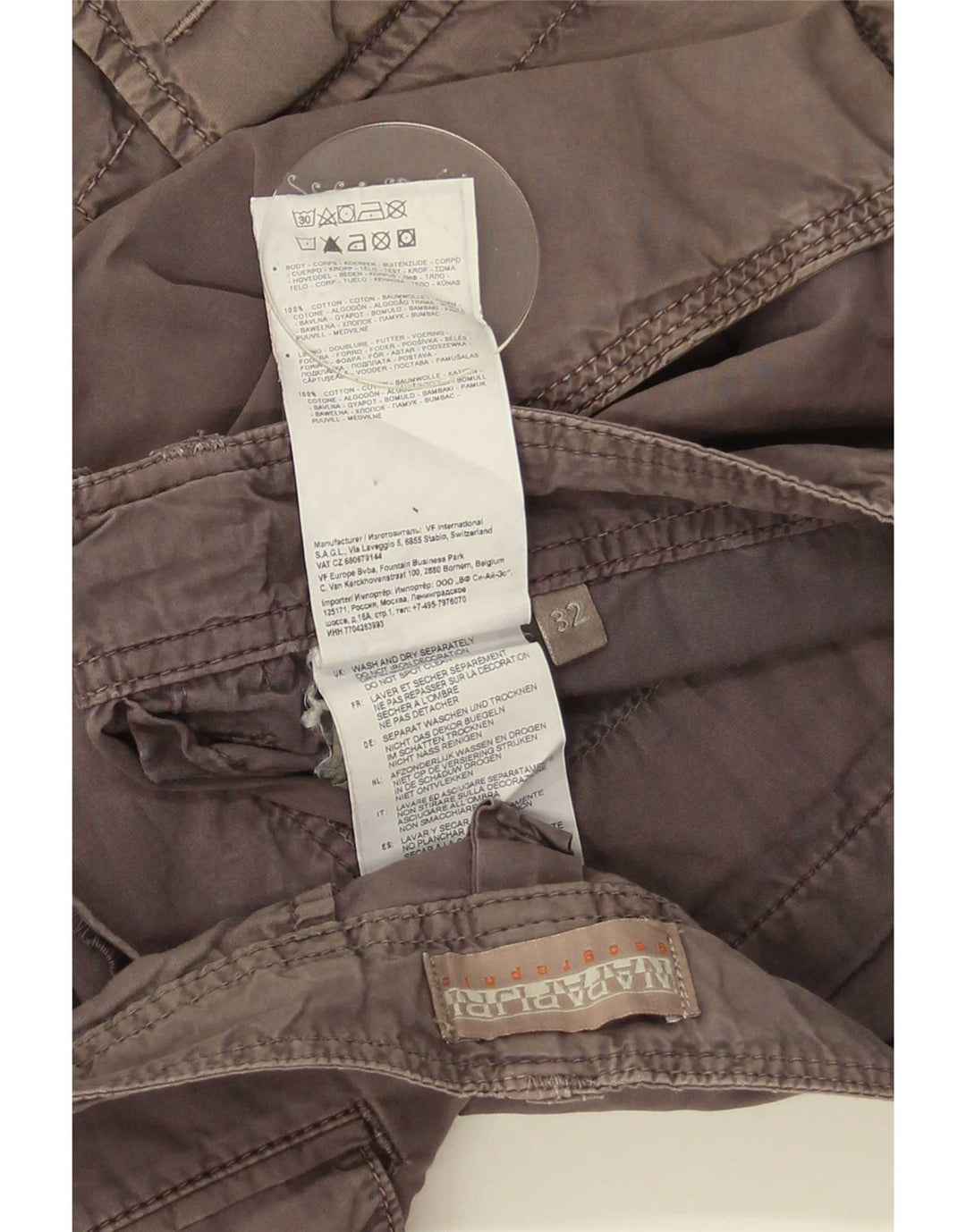 Napapijri Mens Cargo Shorts W32 Medium Grey