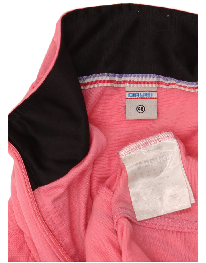 Brugi Womens Tracksuit Top Jacket UK 16 Large  Pink Polyester