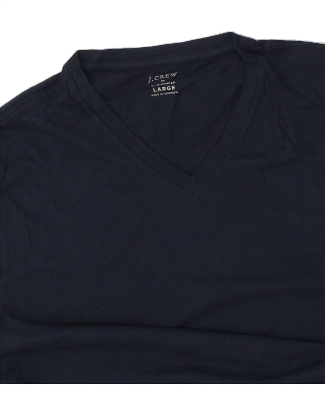 J. CREW Mens Slim T-Shirt Top Large Navy Blue Vintage J. Crew and Second-Hand J. Crew from Messina Hembry 