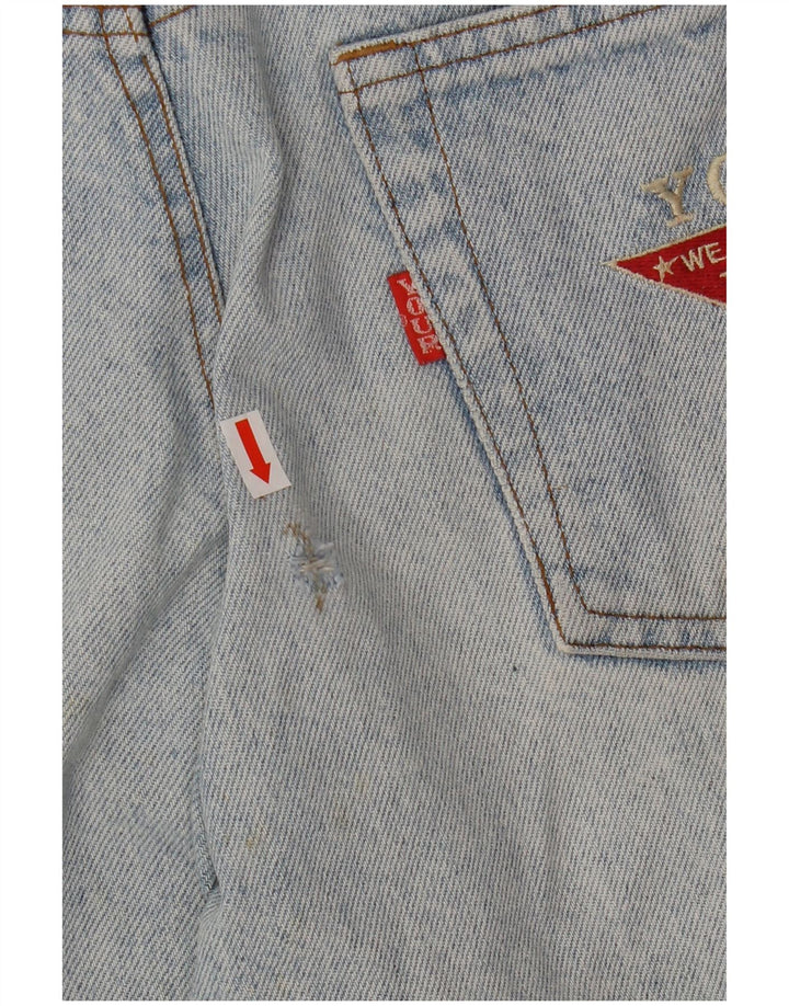 Vintage Mens Straight Jeans W34 L30 Blue Cotton