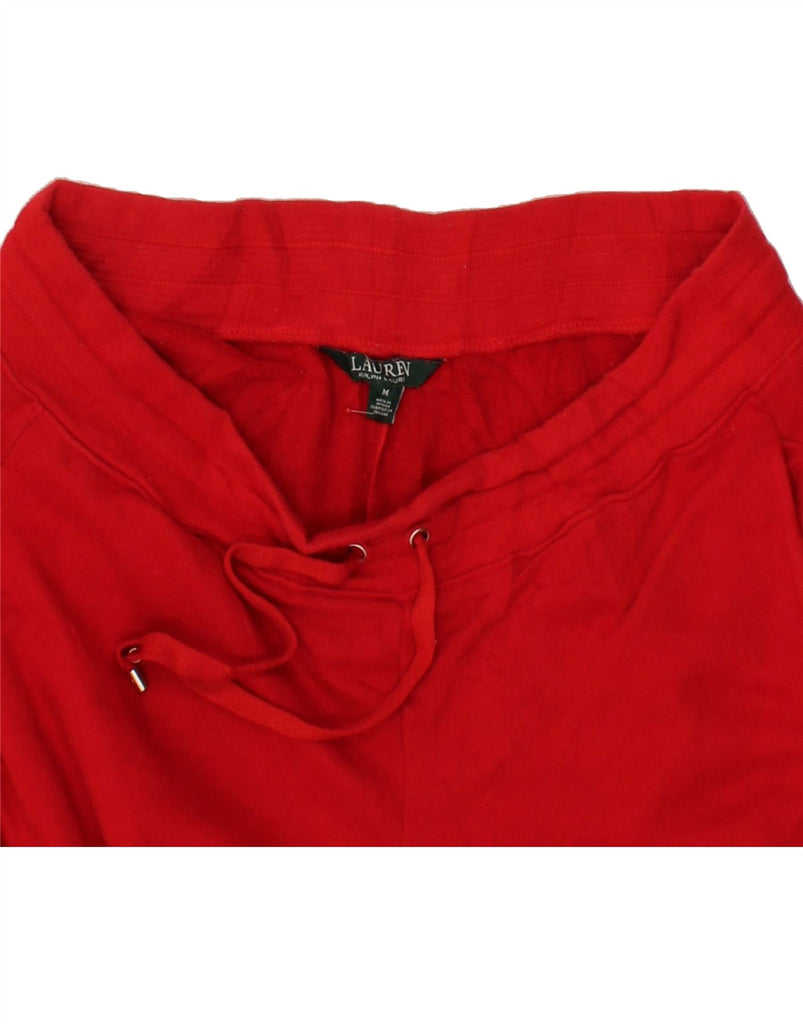 RALPH LAUREN Womens Tracksuit Trousers Joggers UK 14 Medium Red Cotton Vintage Ralph Lauren and Second-Hand Ralph Lauren from Messina Hembry 
