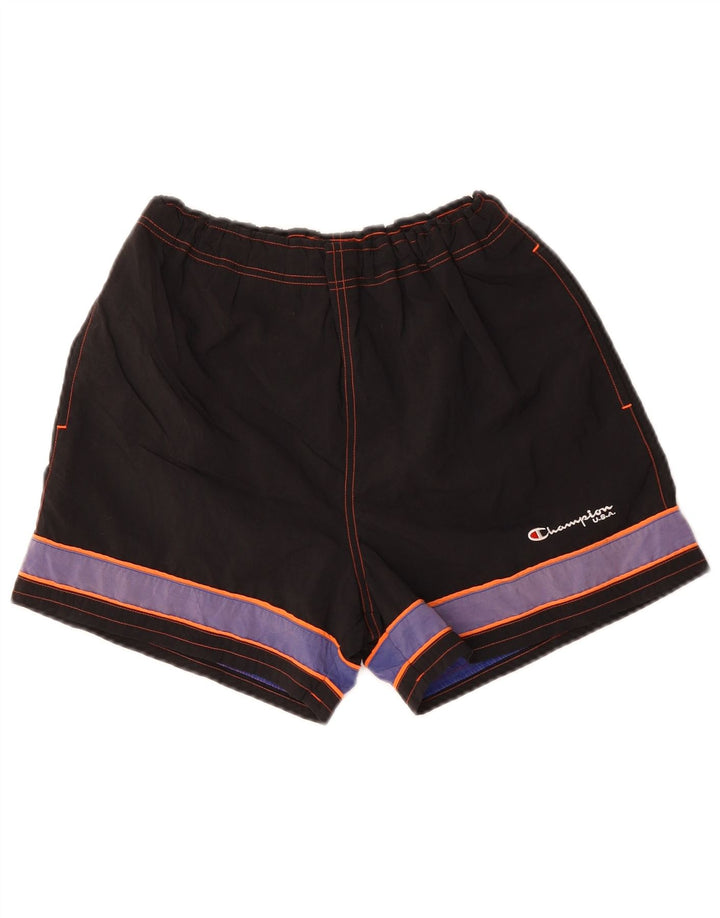 Champion Mens Sport Shorts Medium Black Colourblock Polyester Sports