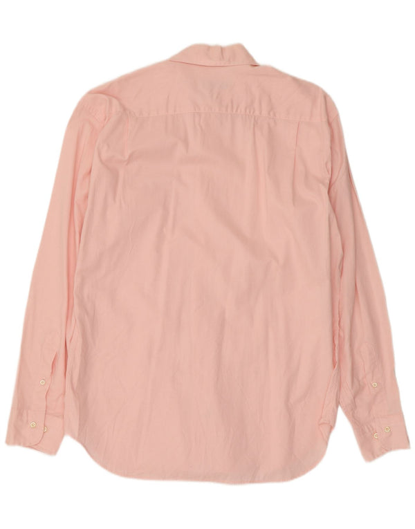 Trussardi Jeans Mens Shirt Size 40 15 1/2 Medium Pink Cotton