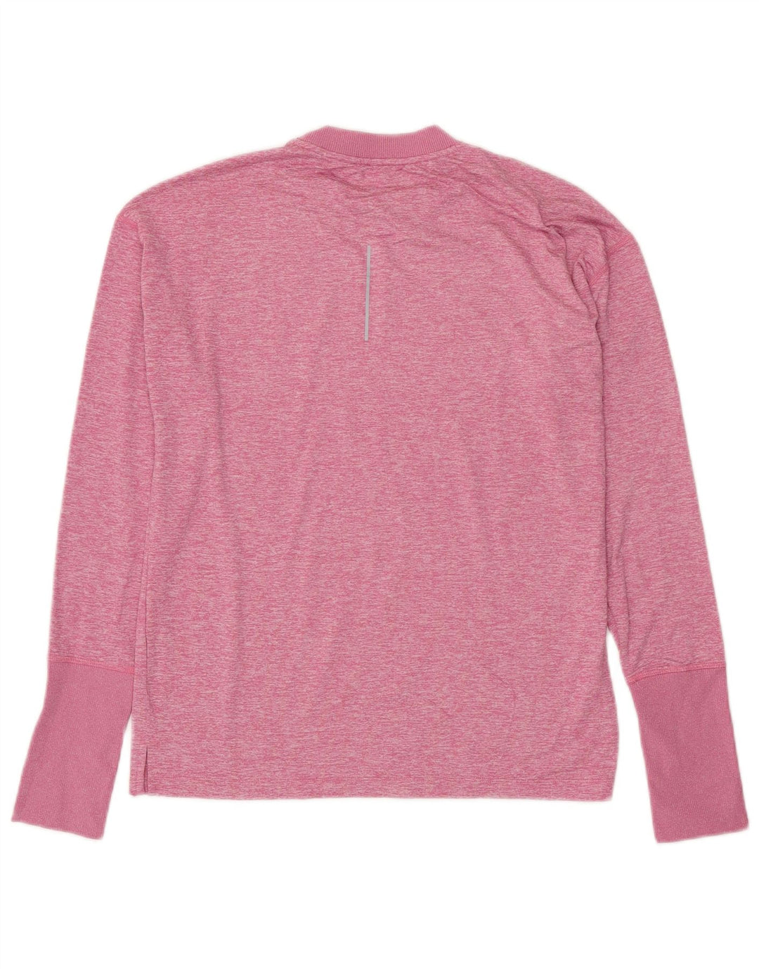 NIKE Mens Dri Fit Top Long Sleeve Small Pink Flecked