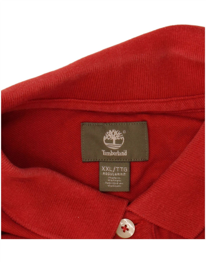 Timberland Mens Regular Fit Polo Shirt 2XL Red