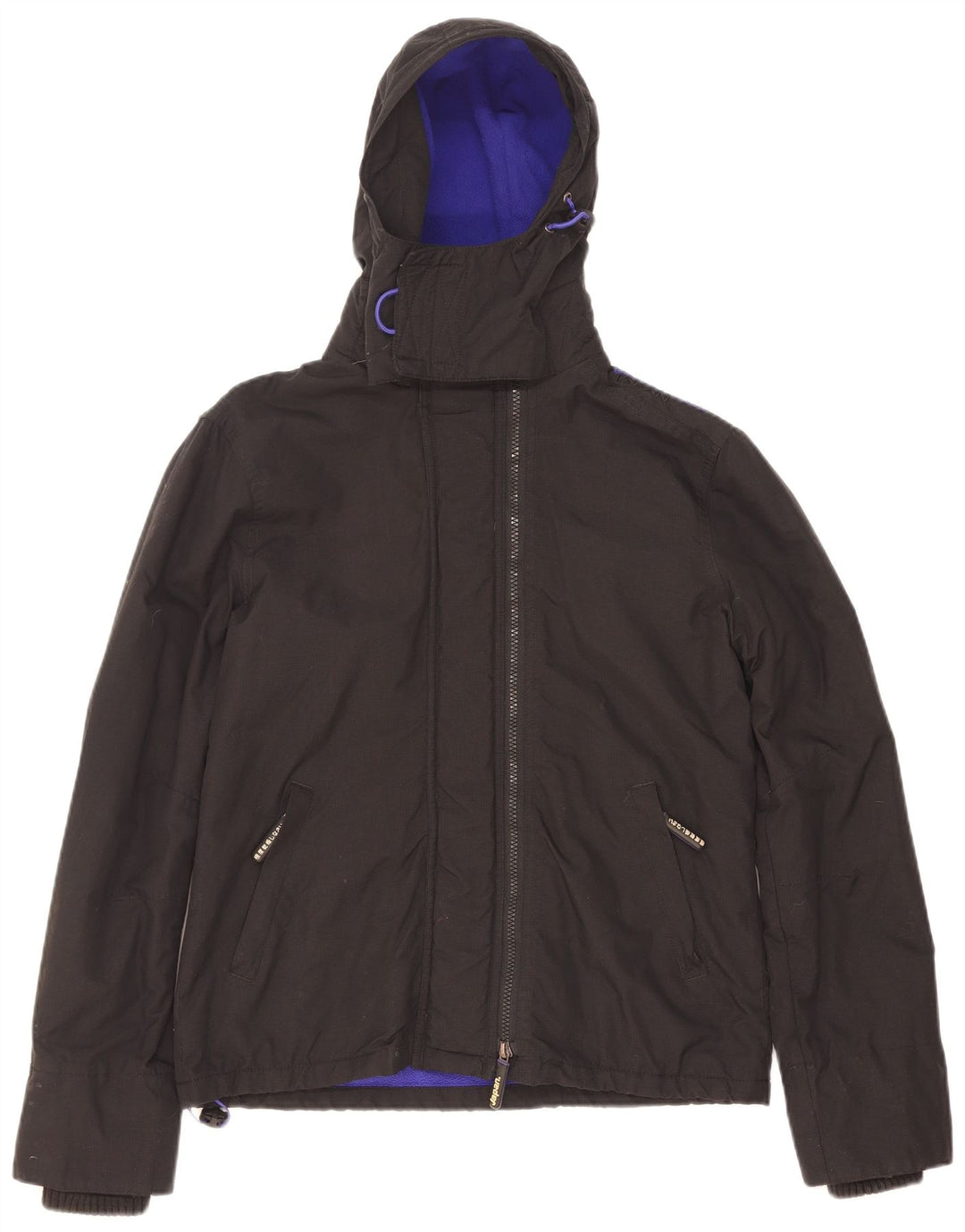 Superdry Womens The Windcheater Windbreaker Jacket UK 14 Medium Black