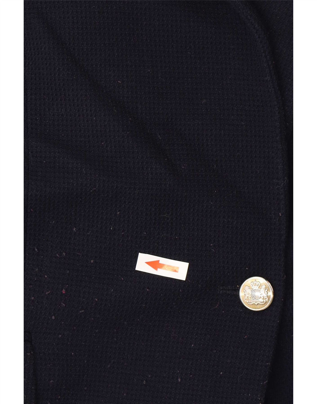 Zara Womens 1 Button Blazer Jacket UK 14 Large Navy Blue Polyester
