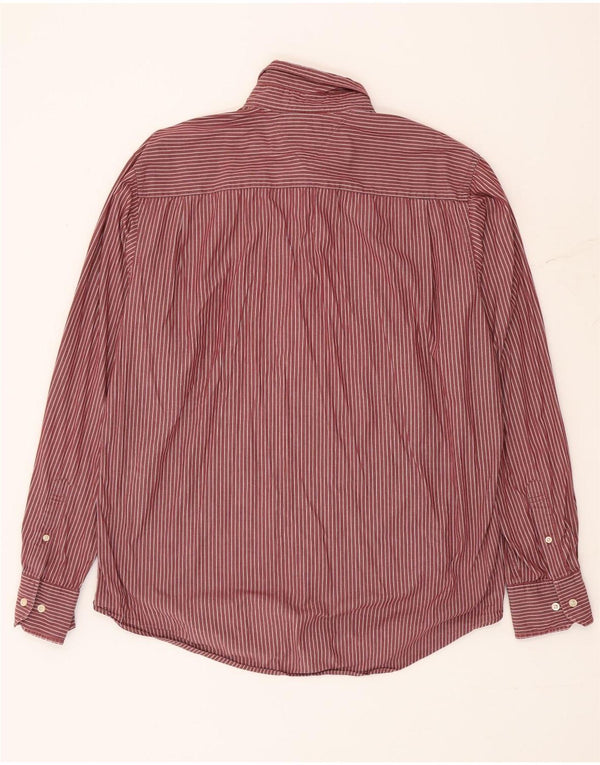 Tommy Hilfiger Mens Custom Fit Shirt Large Red Pinstripe