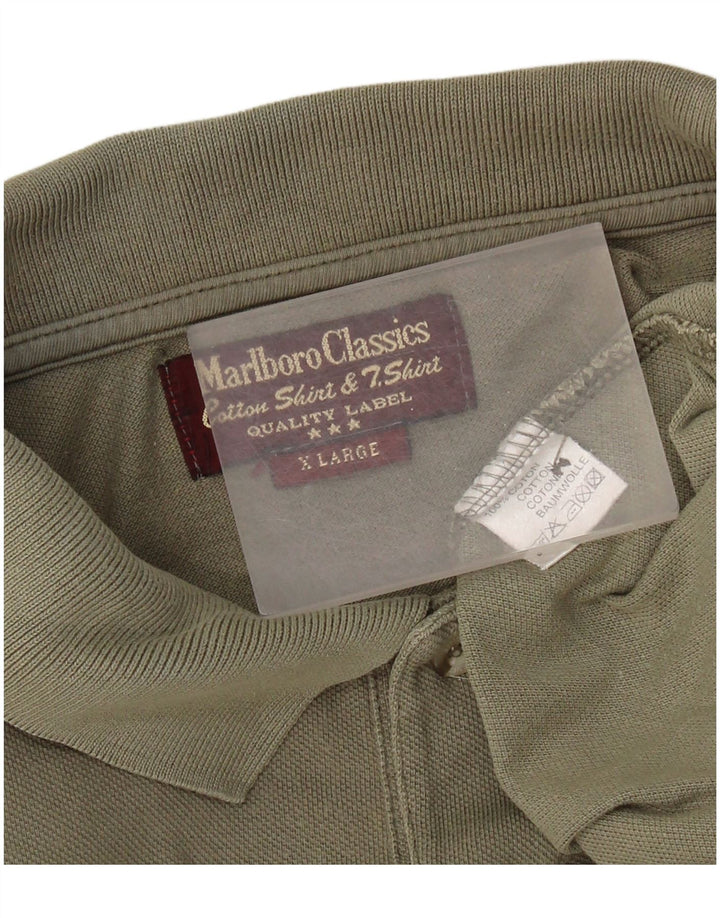 Marlboro Classics Mens Polo Shirt XL Green Cotton