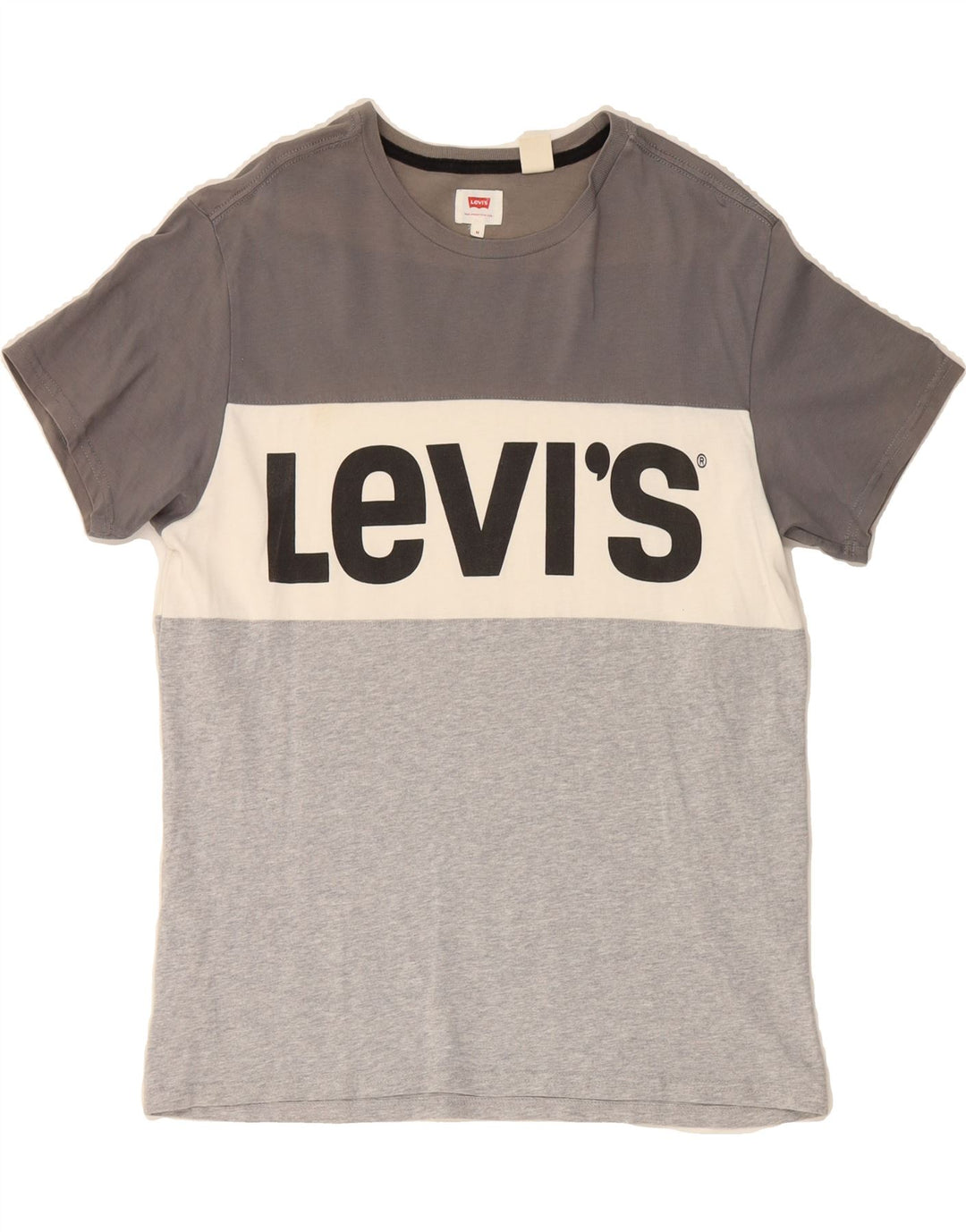 LEVI'S Mens Graphic T-Shirt Top Medium Multicoloured Colourblock Cotton Vintage Levi's and Second-Hand Levi's from Messina Hembry 