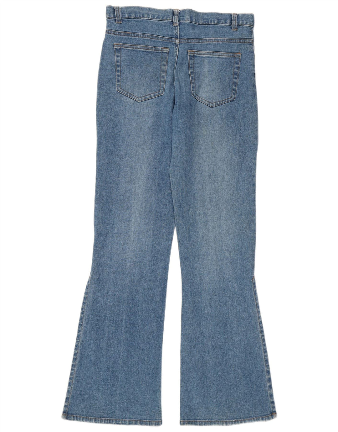 VINTAGE Womens Flared Jeans Small W28 L30 Blue Cotton