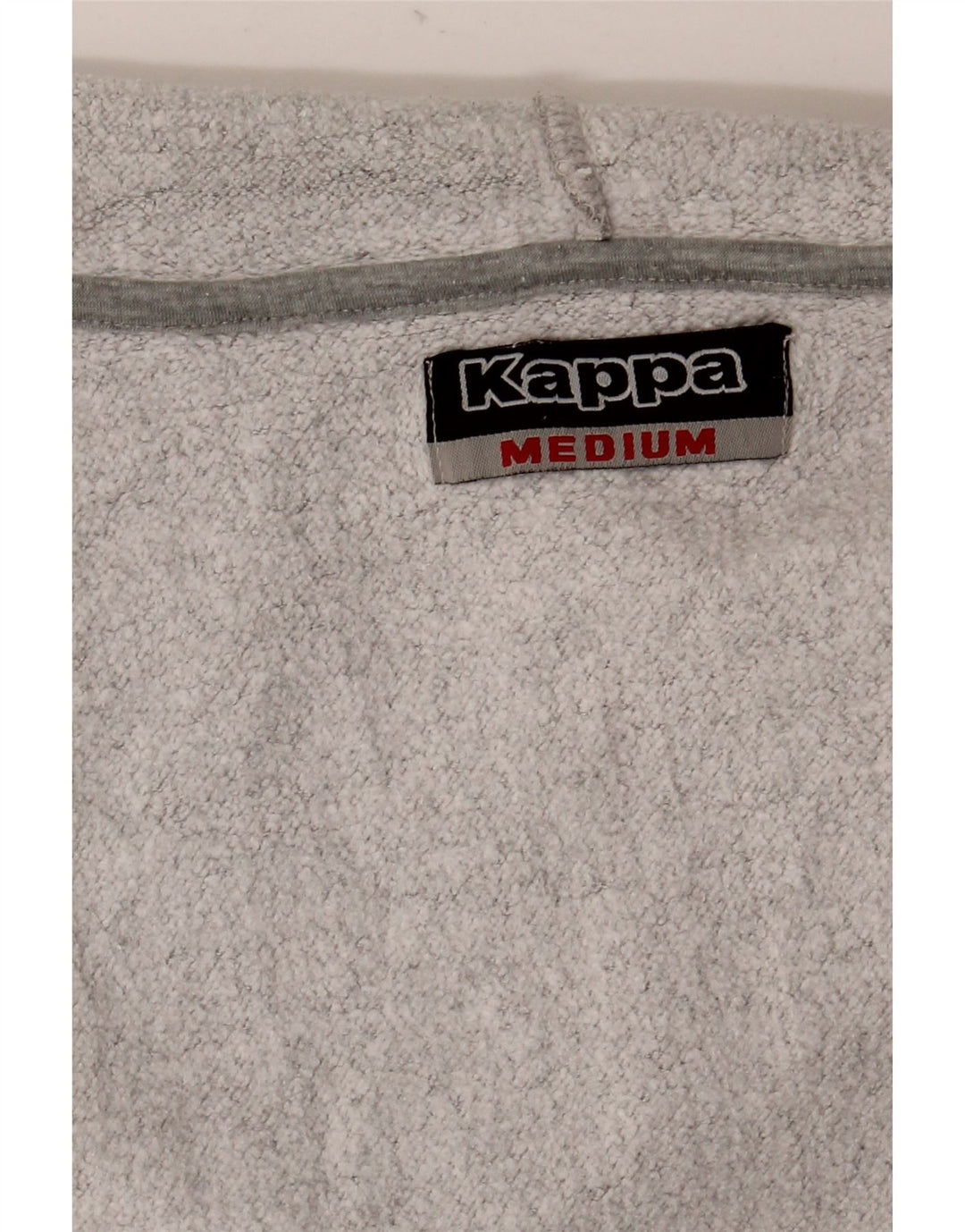 Kappa Womens Graphic Zip Hoodie Sweater UK 14 Medium Grey Flecked