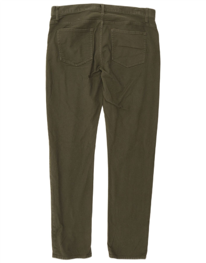 J. Crew Mens Flex Slim Fit Casual Trousers W33 L32 Khaki Cotton