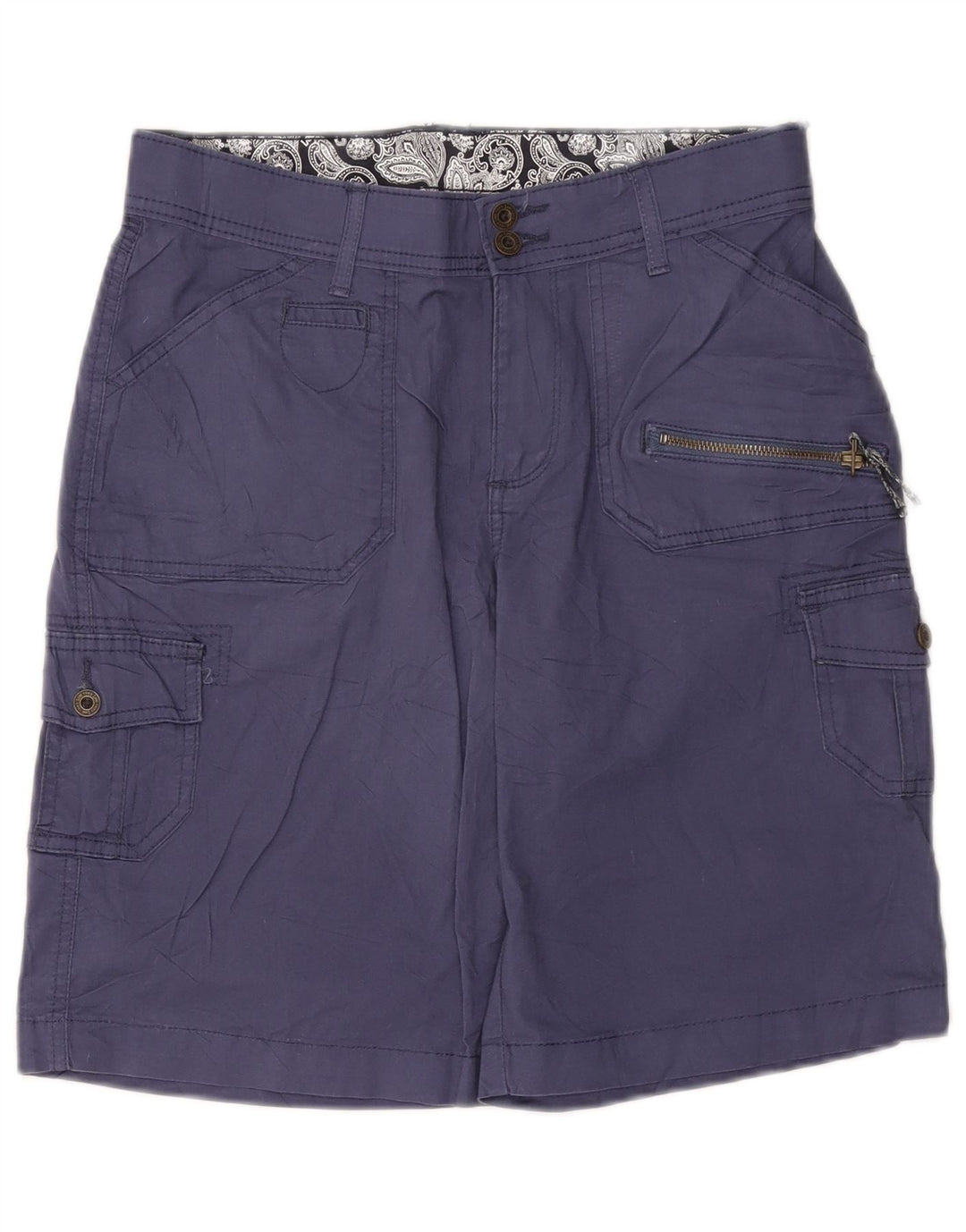 LEE Mens Cargo Shorts W30 Medium Navy Blue