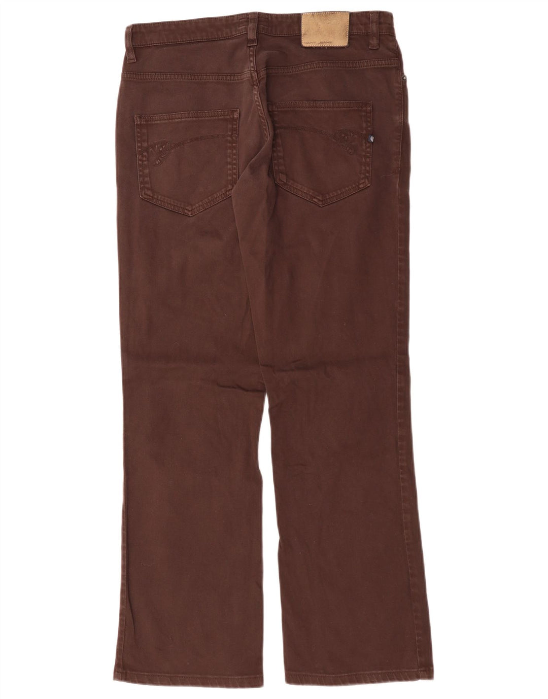 GANT Womens Bootcut Casual Trousers W28 L29 Brown Cotton