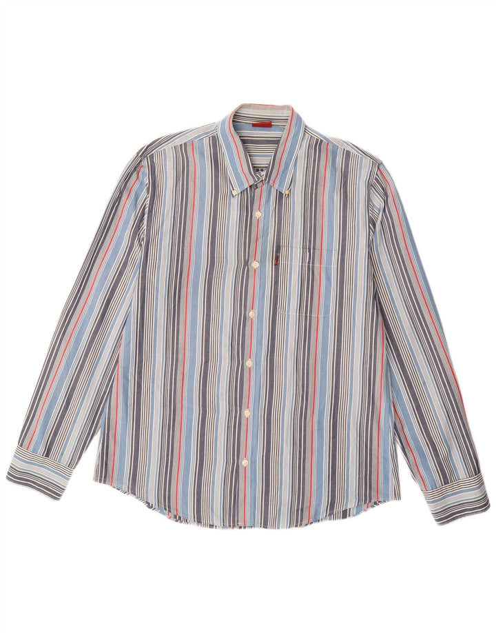 LEVI'S Mens Shirt XL Blue Striped Cotton