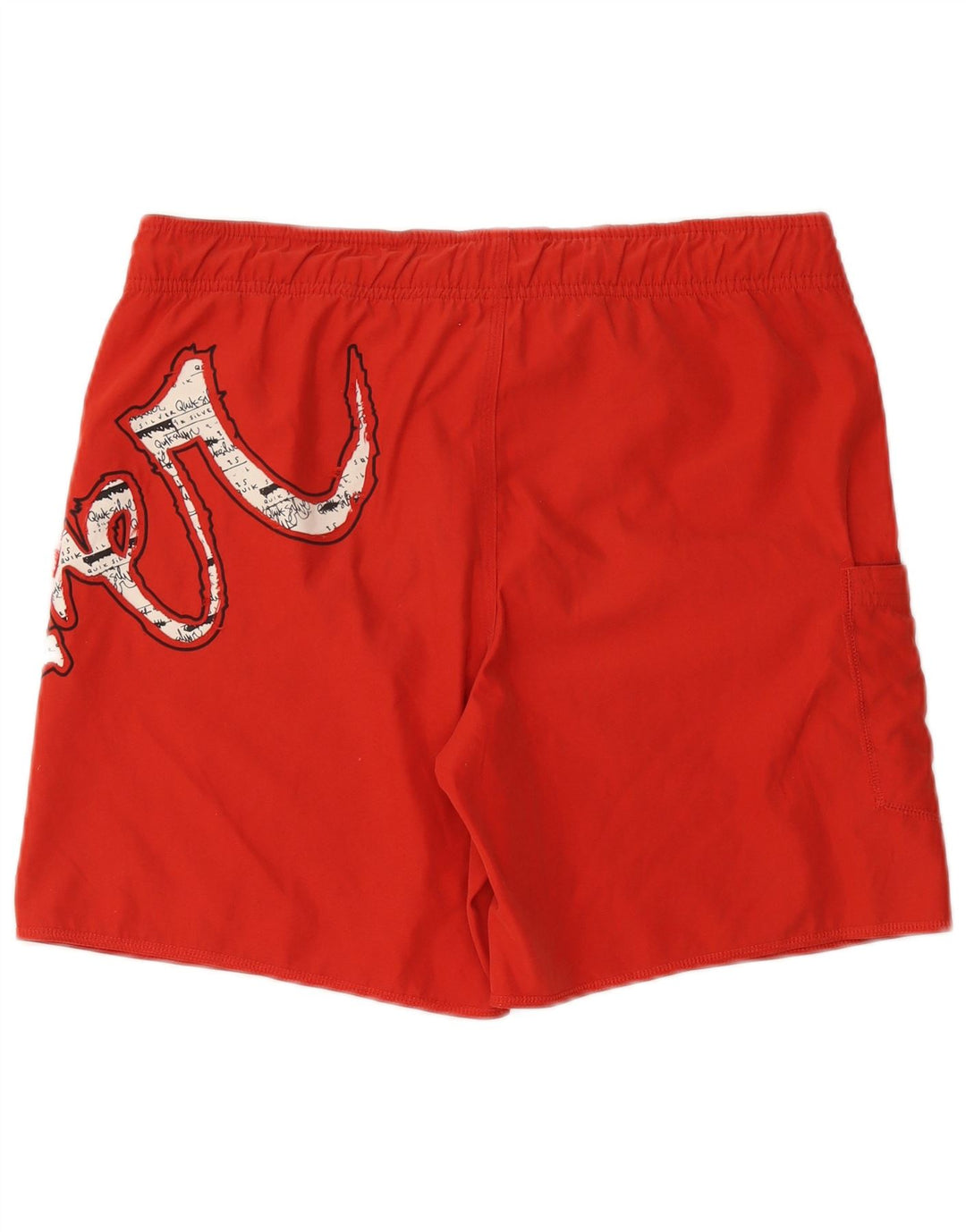QUIKSILVER Mens Graphic Swimming Shorts Small Red Polyester