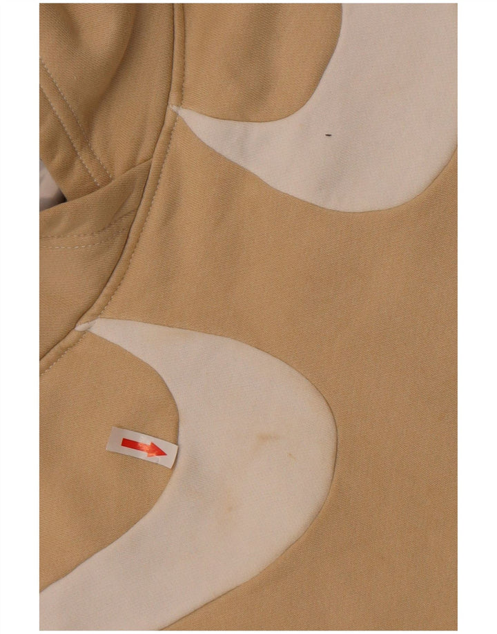 Nike Mens Graphic Hoodie Jumper Large Beige Cotton