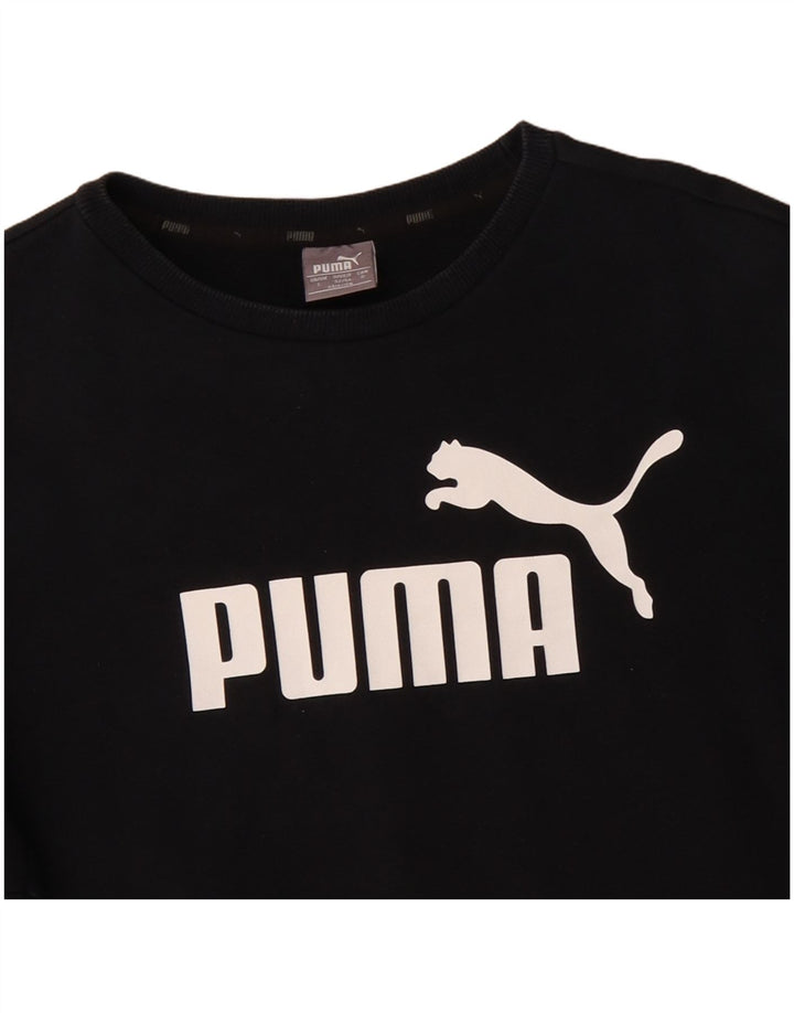 Puma Mens Graphic Sweatshirt Jumper Large Black Cotton