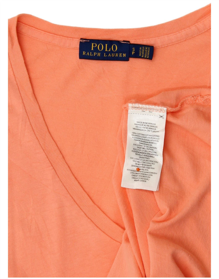 Polo Ralph Lauren Womens T-Shirt Top Small Orange Cotton