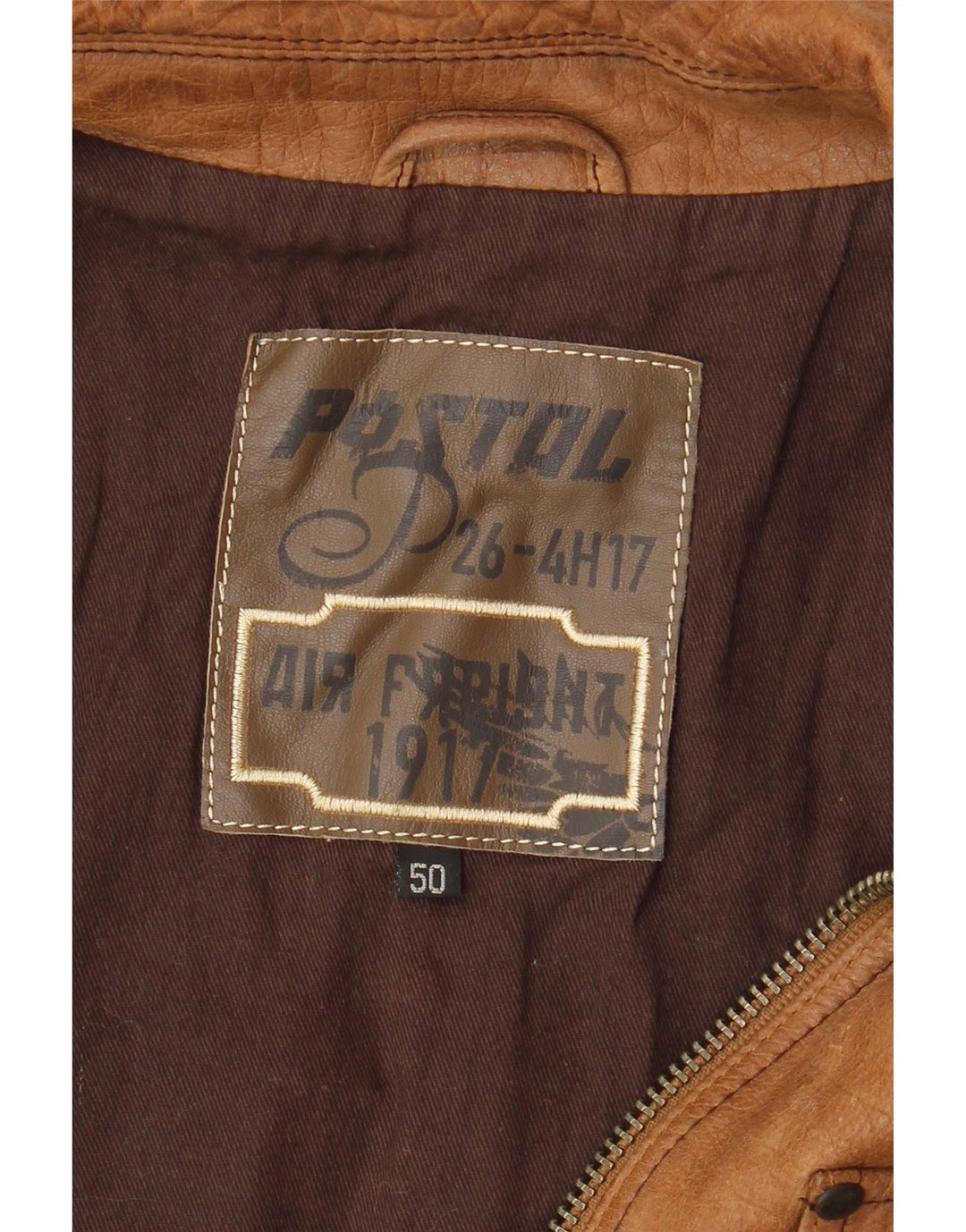 VINTAGE Mens Leather Jacket IT 50 Large Brown
