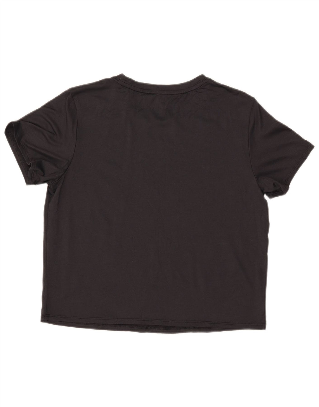 PUMA Womens Crop T-Shirt Top UK 14 Medium Black