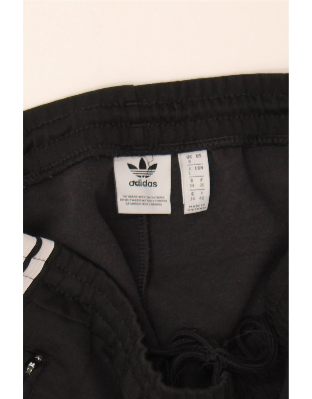 ADIDAS Womens Tracksuit Trousers UK 8 Small  Black Polyester Vintage Adidas and Second-Hand Adidas from Messina Hembry 