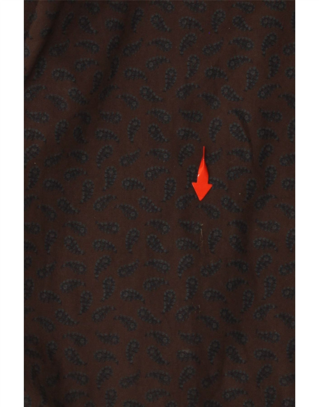 UNGARO Mens Shirt Large Brown Paisley Cotton