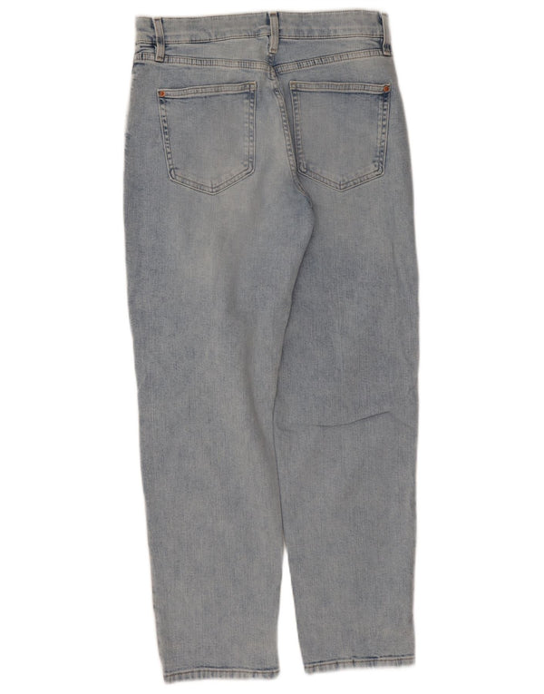 Marks & Spencer Womens Tapered Jeans UK 12 Medium W28 L27 Blue