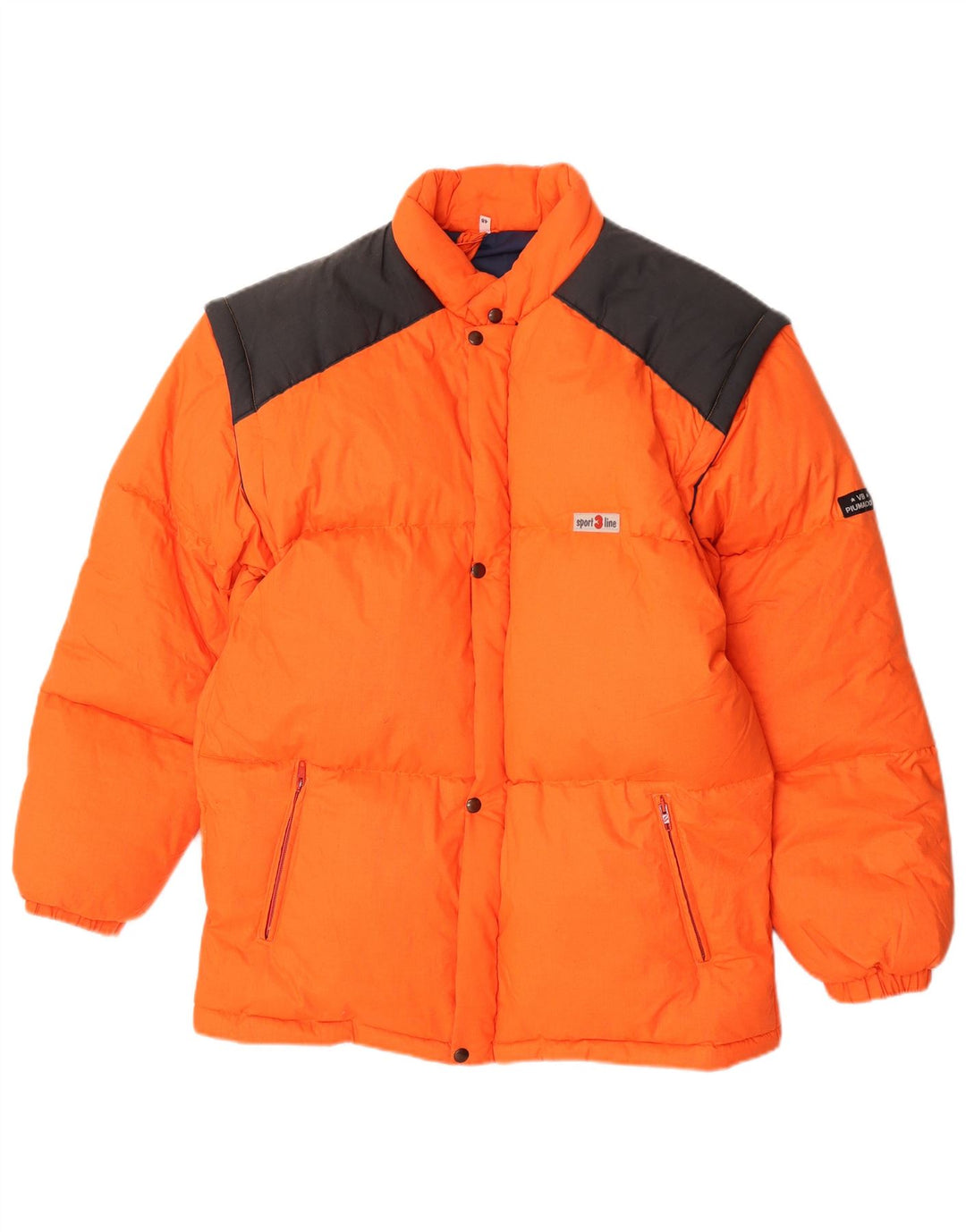 Vintage Mens Hooded Ski Jacket IT 48 Medium Orange Polyester