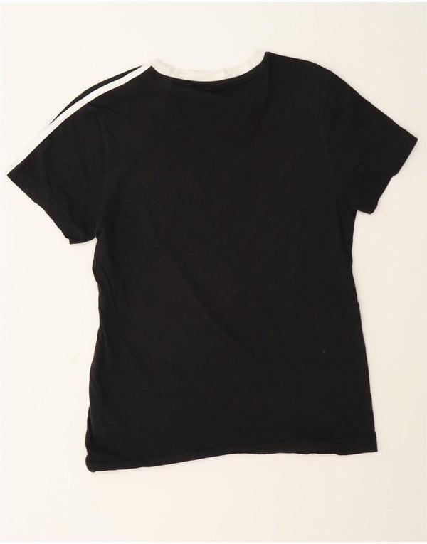 Adidas Womens Oversized T-Shirt Top UK 4/6 XS Black Cotton