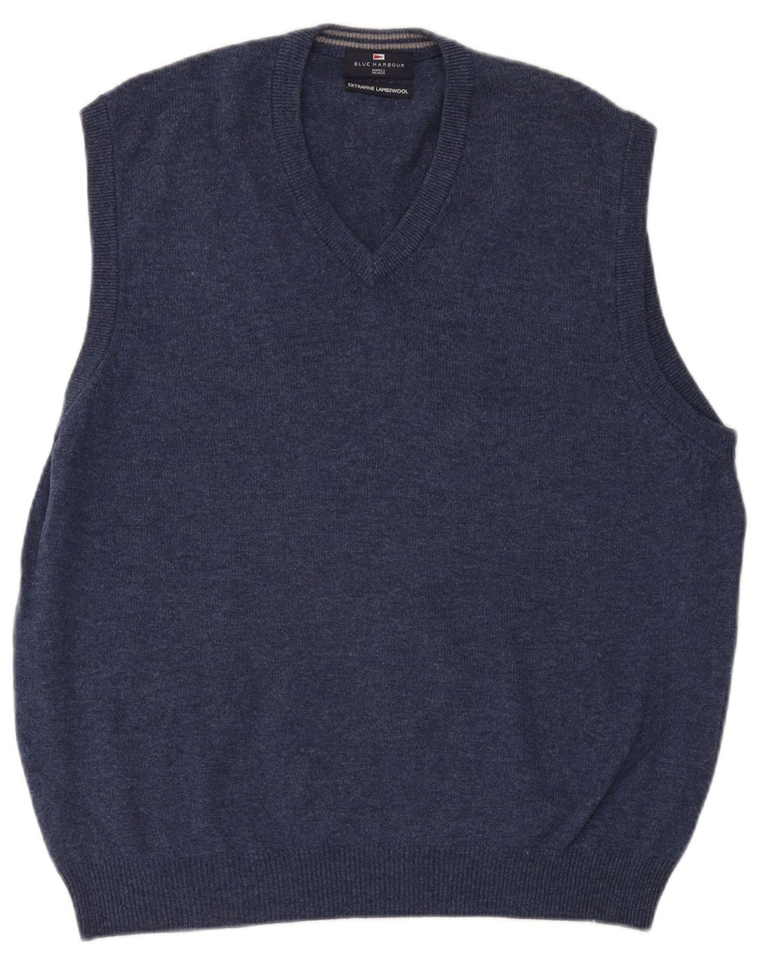 Marks & Spencer Mens Blue Harbour Vest Tank Top Large Navy Lambswool